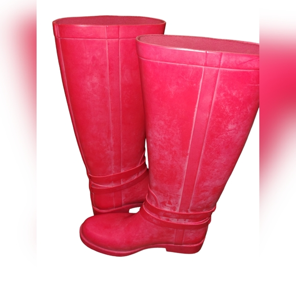 Women’s Tall Coral Coach Lori Rain Boots size 8 - Picture 7 of 11